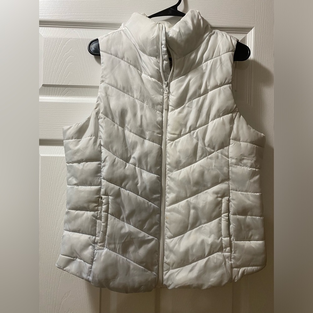 white puffer vest